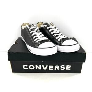 Converse Chuck Taylor All Star OX Black leather 132174C men’s women’s sneakers.